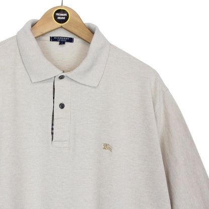 Burberry London Beige Short Sleeve Nova Check Cotton Polo Shirt