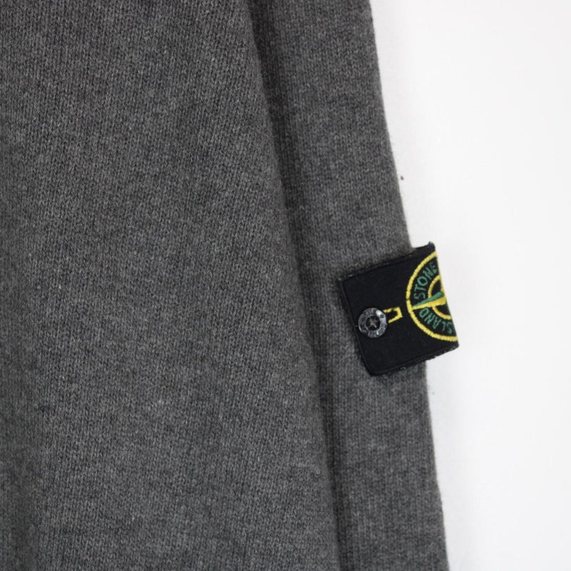 Vintage Stone Island AW 2009 Grey Wool Knit 1/4 Zip Jumper