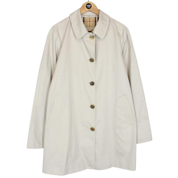 Burberry London Beige Nova Check Single Breasted Trench Coat