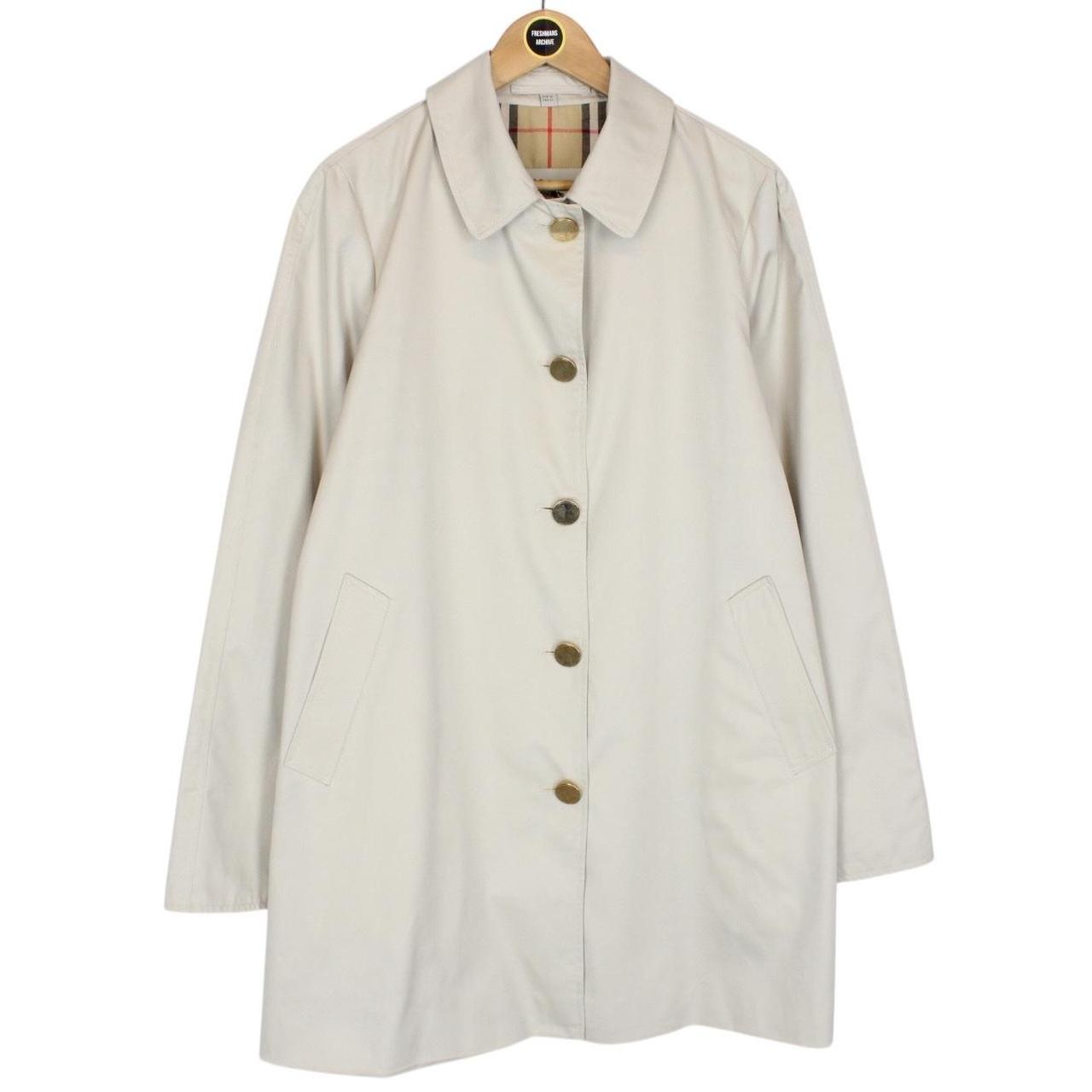 Burberry London Beige Nova Check Single Breasted Trench Coat