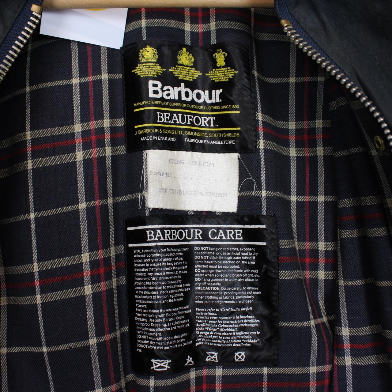 Vintage Barbour Beaufort Black Full Zip Wax Jacket