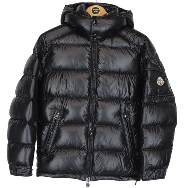 Moncler Maya Black Full Zip Hooded Down Puffer Jacket