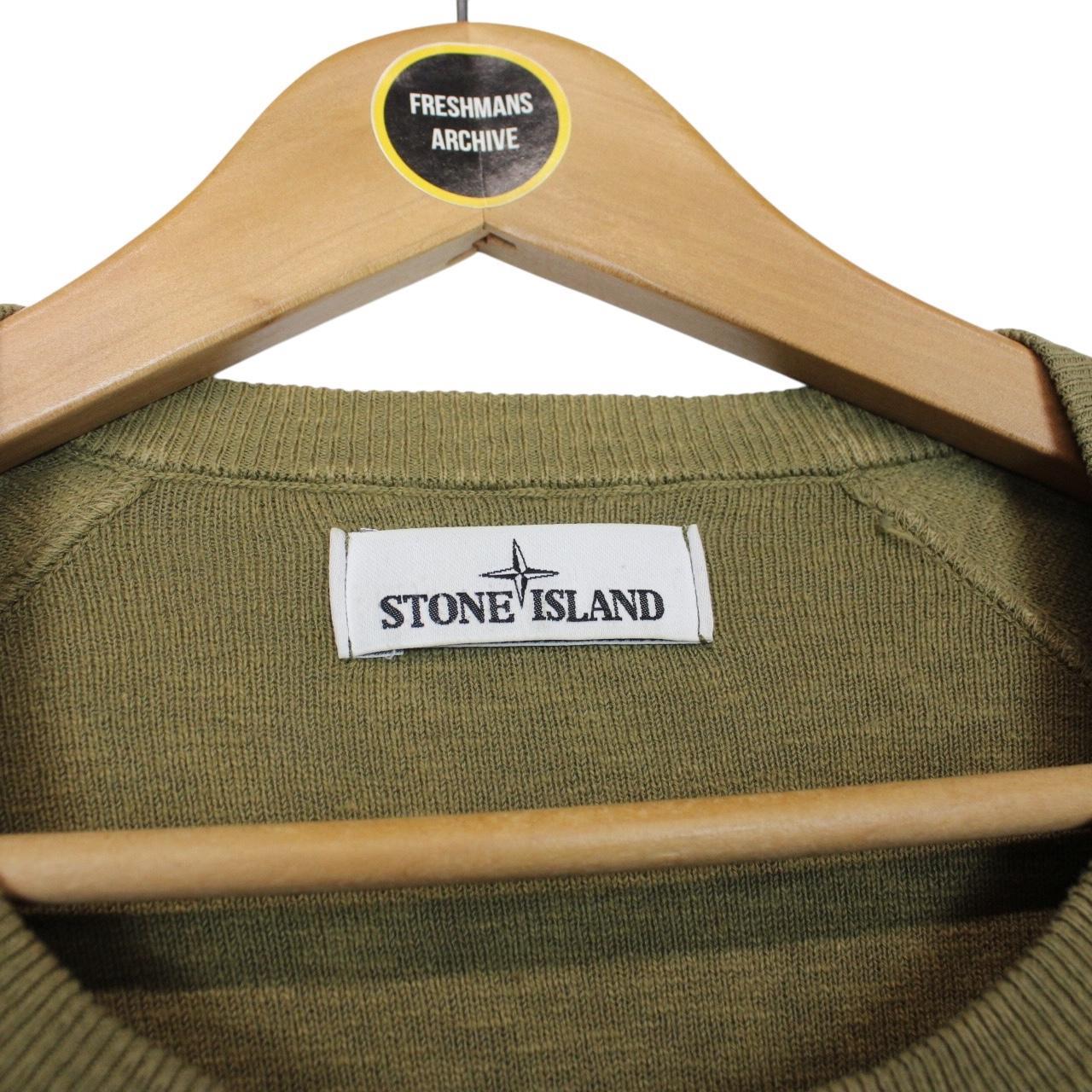 Stone Island SS 2017 Khaki Green Cotton Blend Knit Jumper