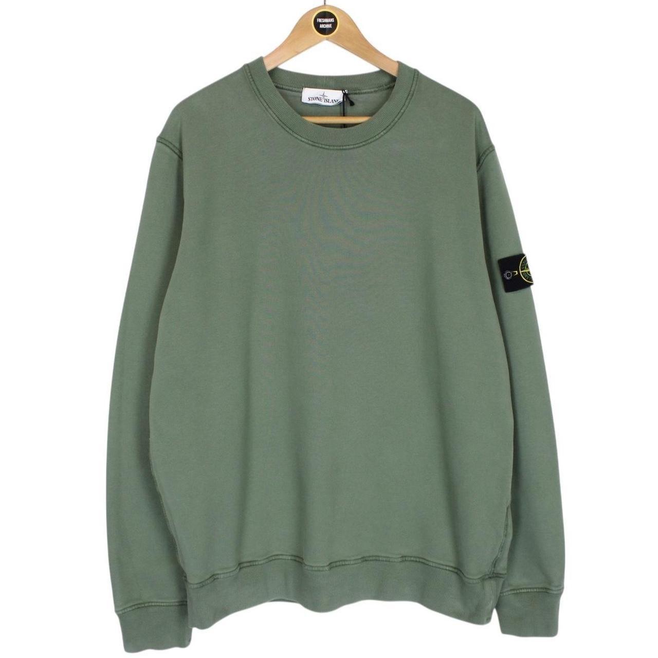 Stone Island AW 2021 Green Cotton Sweatshirt Jumper