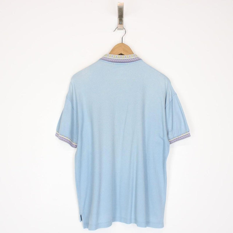 Vintage 90s Kenzo Golf Light Blue Short Sleeve Polo Shirt