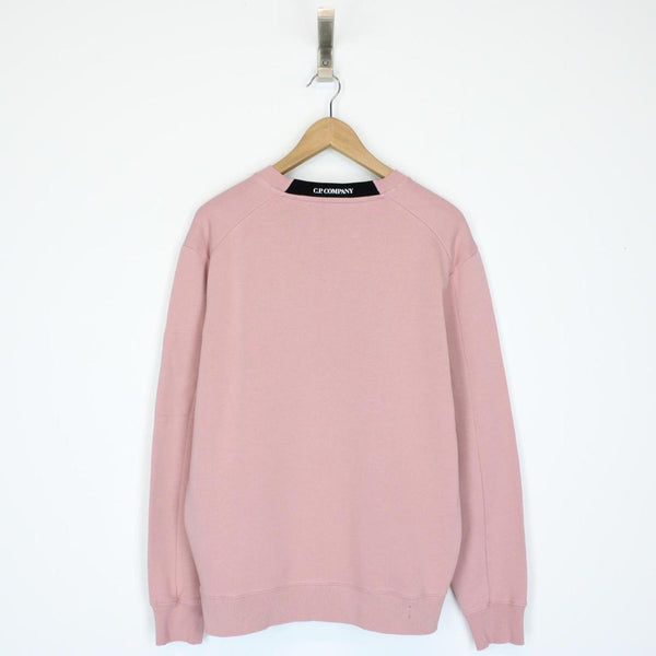 CP Company Rose Pink Cotton Lens Sweatshirt Jumper