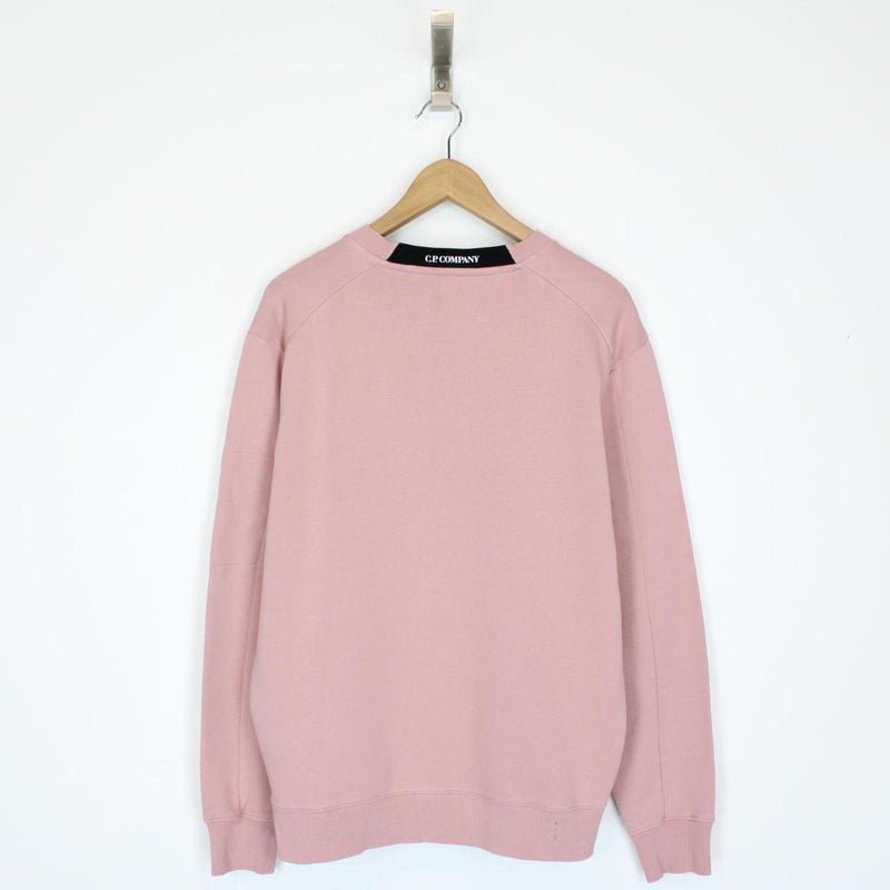 CP Company Rose Pink Cotton Lens Sweatshirt Jumper