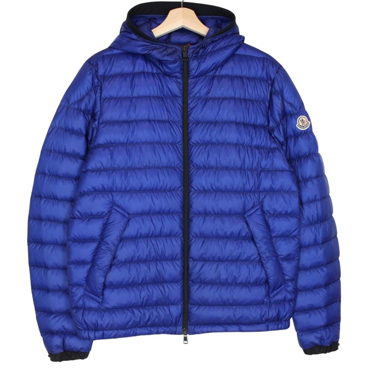 Moncler Morvan Blue Full Zip Hooded Down Jacket