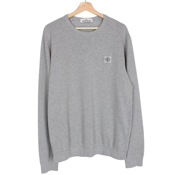 Stone Island AW 2017 Grey Cotton Compass Sweatshirt Jumper