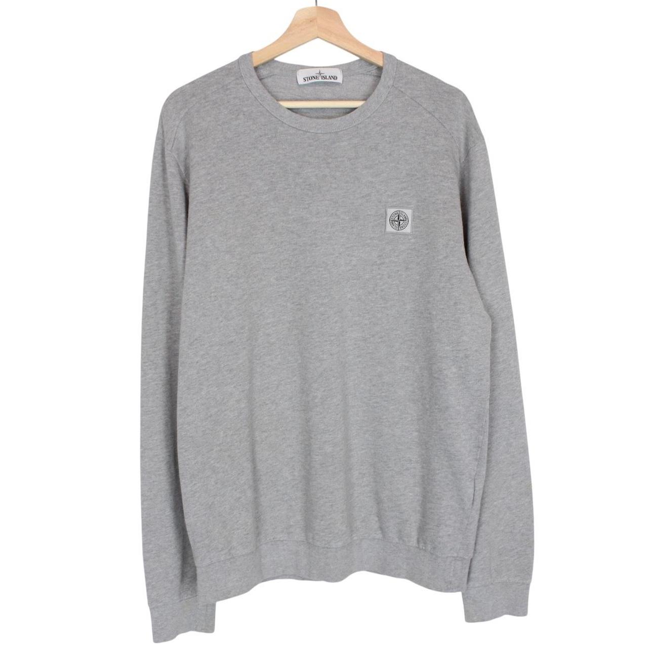 Stone Island AW 2017 Grey Cotton Compass Sweatshirt Jumper