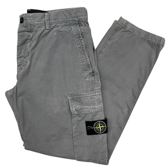 Stone Island Grey Slim Fit Cargo Trousers