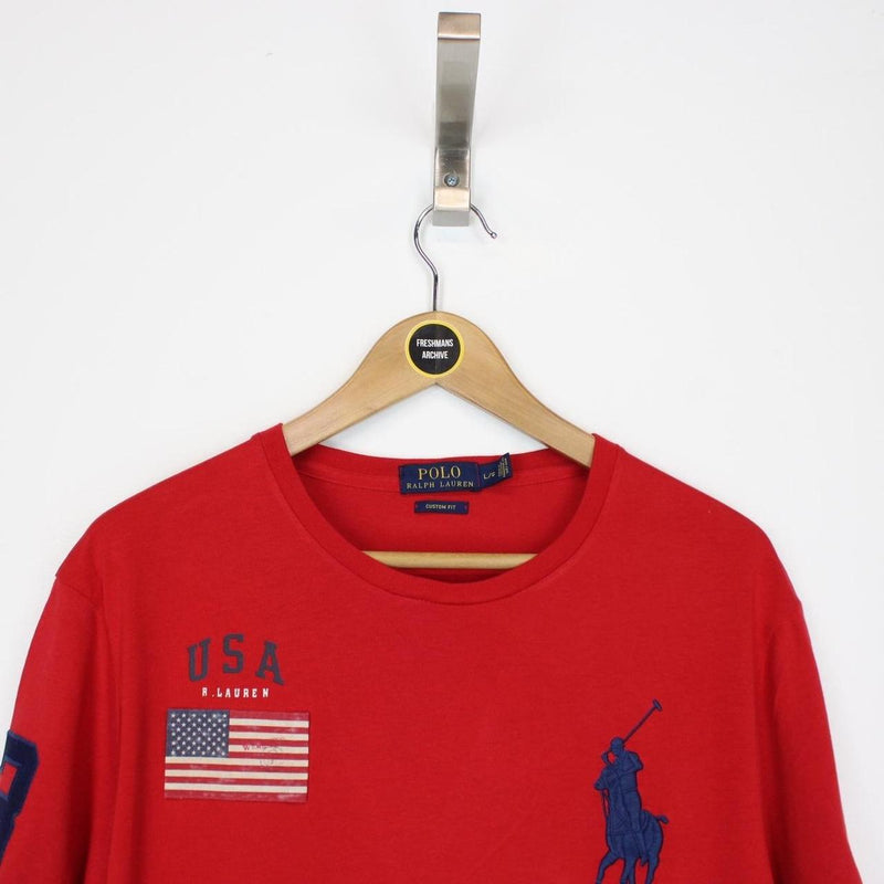 Polo Ralph Lauren Red Short Sleeve Cotton T-Shirt