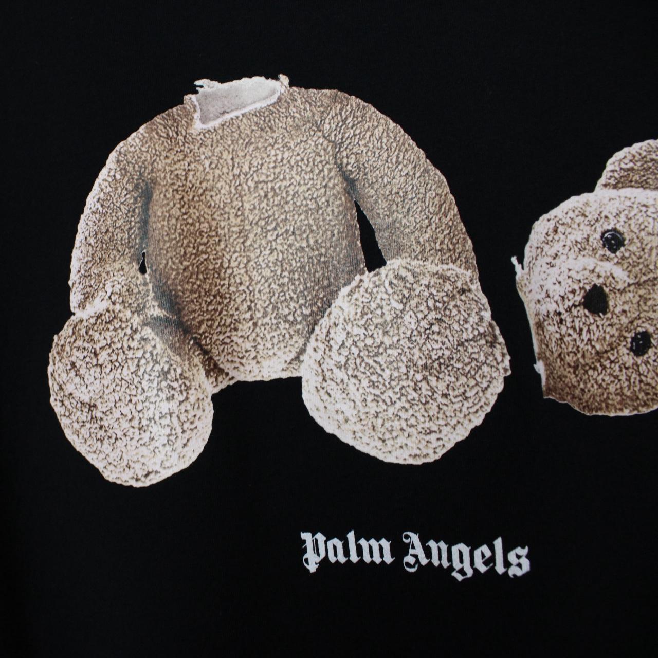 Palm Angels Kill Bear Print Black Short Sleeve Cotton T-Shirt