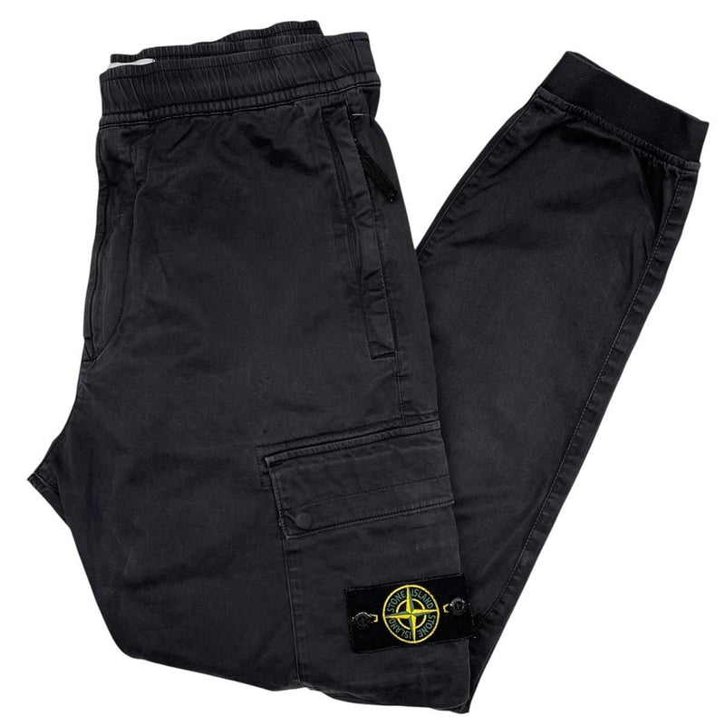 Stone Island AW 2022 Black RE-T Fit Cargo Trousers
