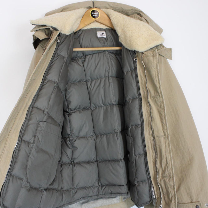 Vintage CP Company AW 2006 Beige Piuma D’oca Shearling Down Lined Jacket