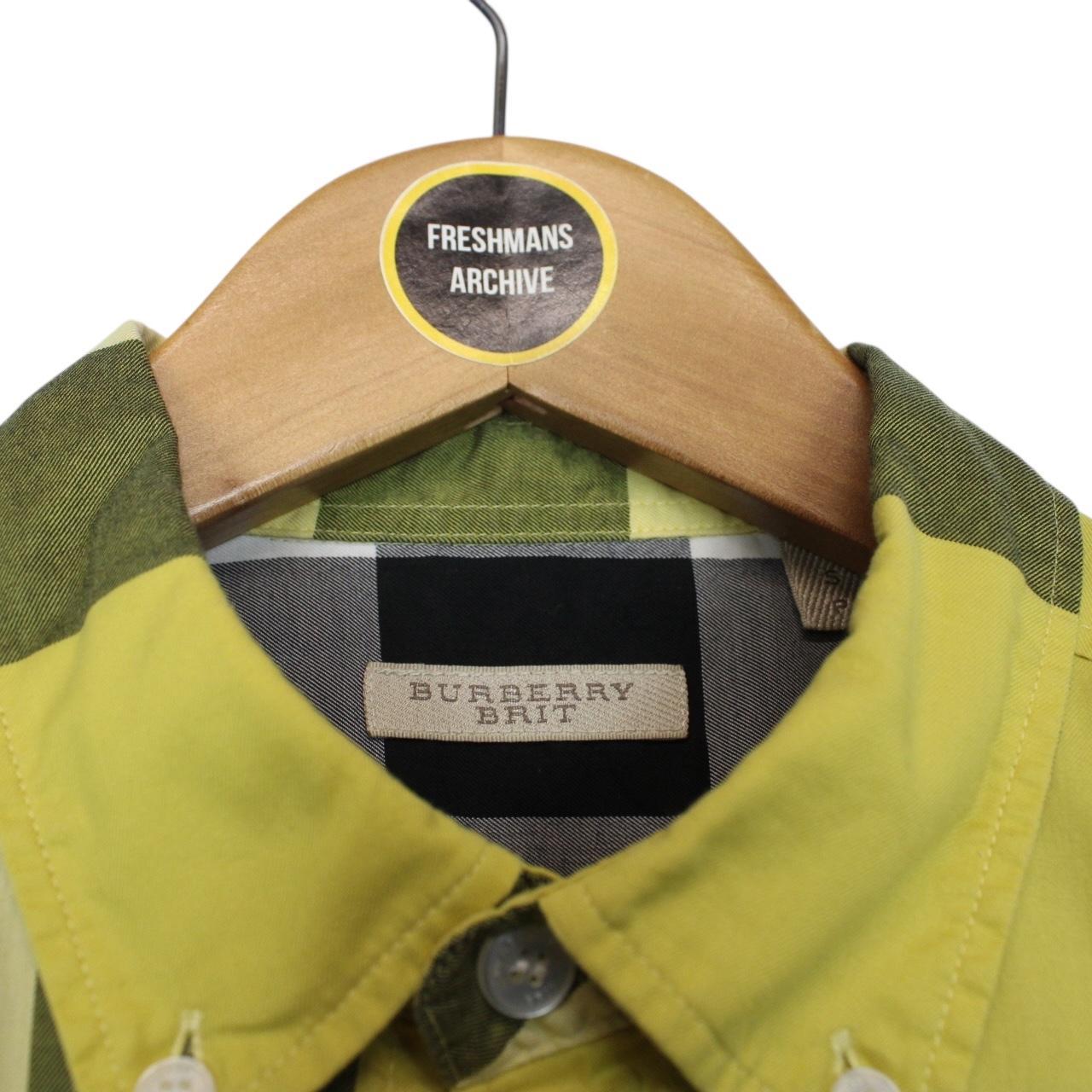 Burberry Brit Yellow Nova Check Short Sleeve Cotton Shirt