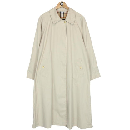 Vintage 90s Burberry Beige Single Breasted Trench Coat