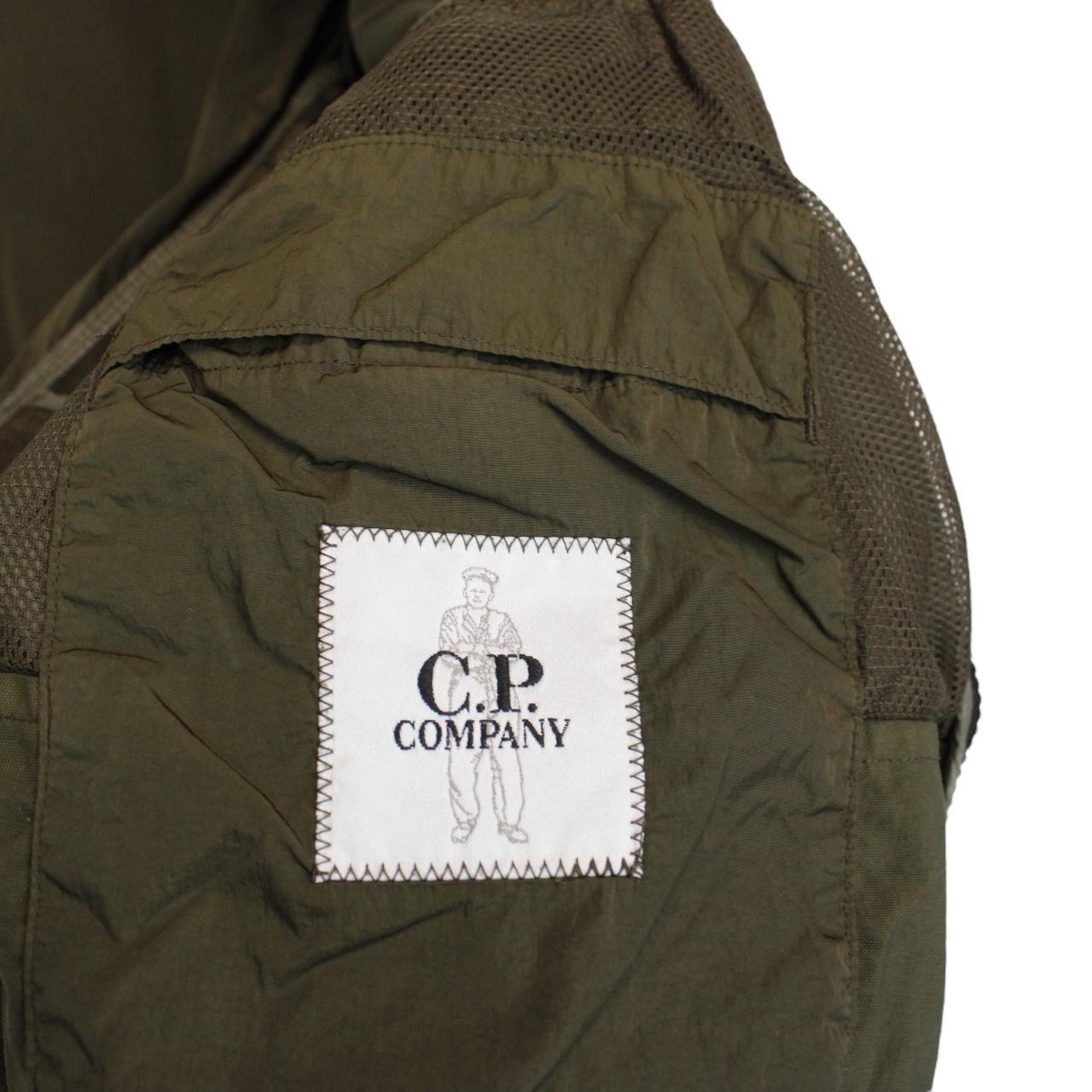 CP Company Green Full Zip Chrome-R Nylon Garment Dyed Goggle Jacket