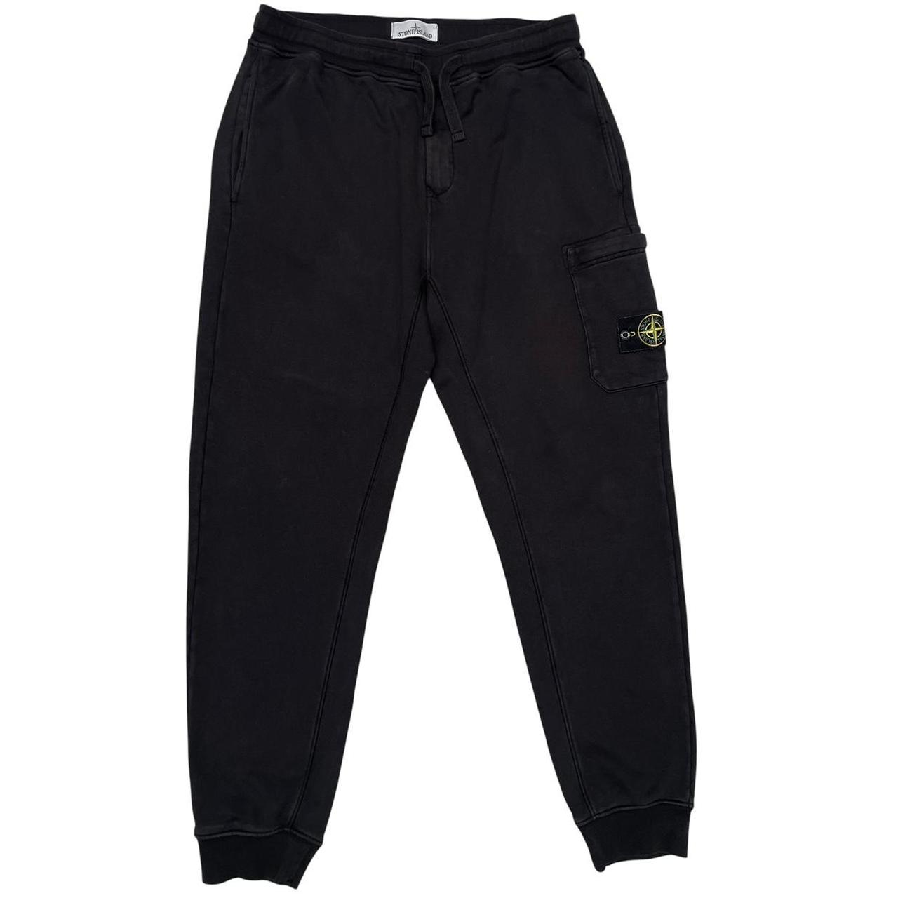 Stone Island Black Cotton Tracksuit Bottoms / Joggers
