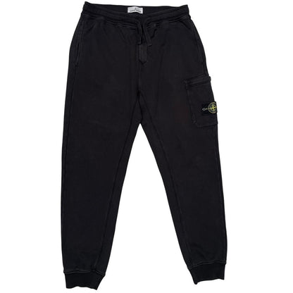 Stone Island Black Cotton Tracksuit Bottoms / Joggers