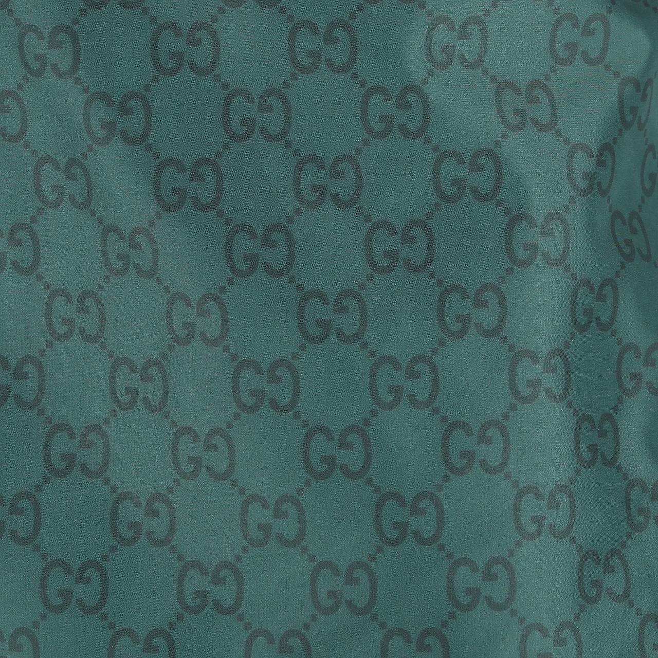 Gucci Green GG Supreme Monogram Logo Print Nylon Swim Shorts