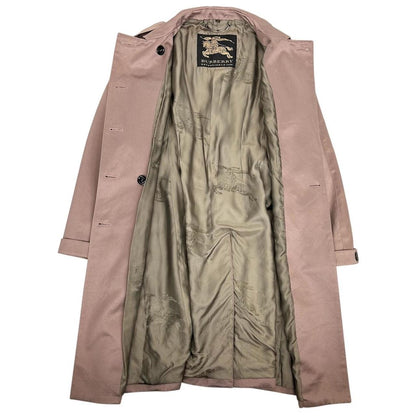 Burberry Prorsum Pink Double Breasted Belted Trench Coat
