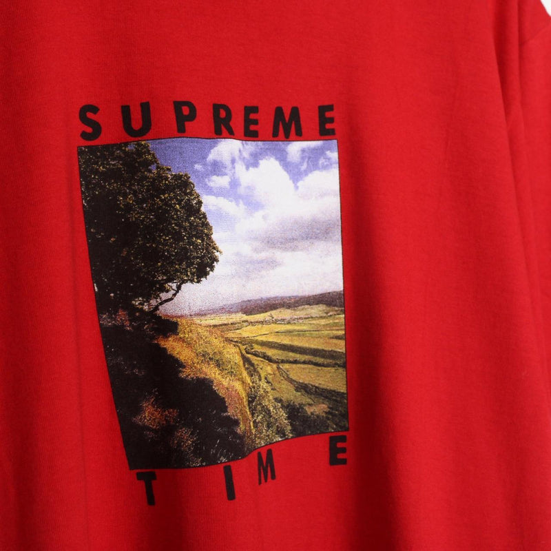 Supreme 2020 Red Short Sleeve Supreme Time Print T-Shirt