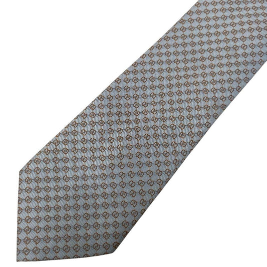 Gucci Light Blue GG Monogram Silk Tie