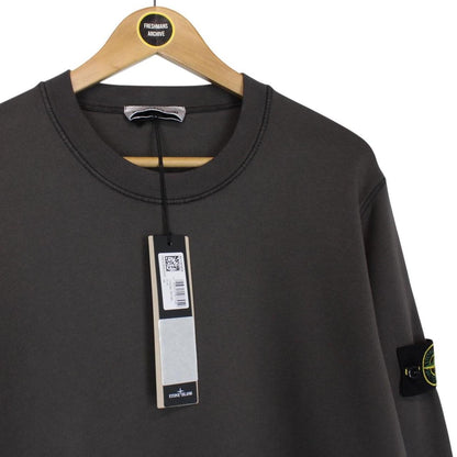 Stone Island Grey Cotton Crew Neck Sweatshirt Jumper