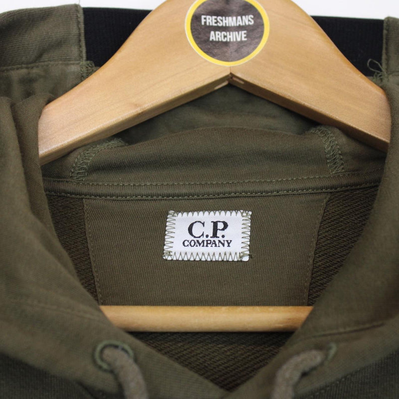 CP Company Green Cotton Lens Hoodie Jumper
