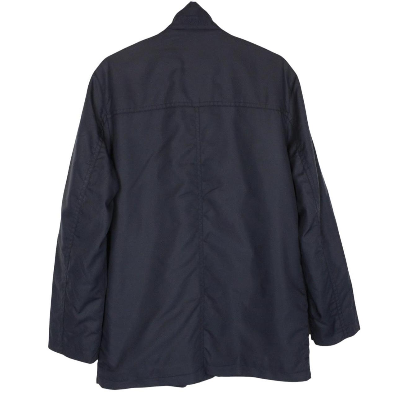 Burberry London Navy Blue Nylon Nova Check Multi Pocket Jacket