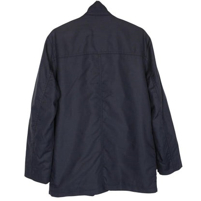 Burberry London Navy Blue Nylon Nova Check Multi Pocket Jacket
