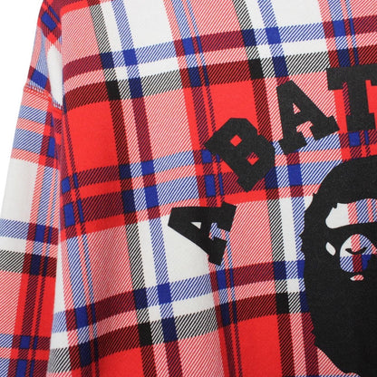 Bape London Store Multicoloured Check RLX Crew Neck Logo Print Sweatshirt Jumper