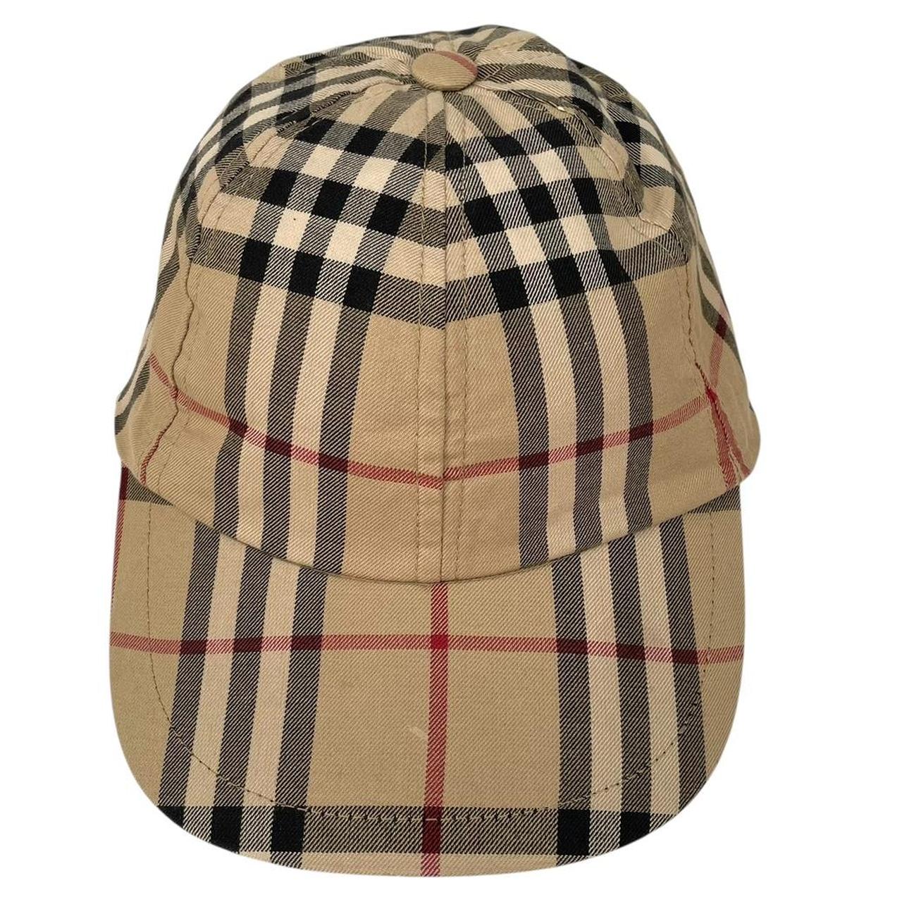 Vintage Burberry London Beige Nova Check Baseball Cap