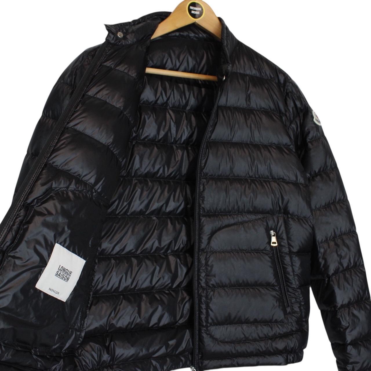 Moncler Acorus Black Longue Saison Quilted Down Jacket