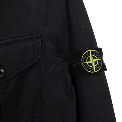 Vintage Stone Island SS 2007 Black Full Zip Cotton Overshirt Jacket