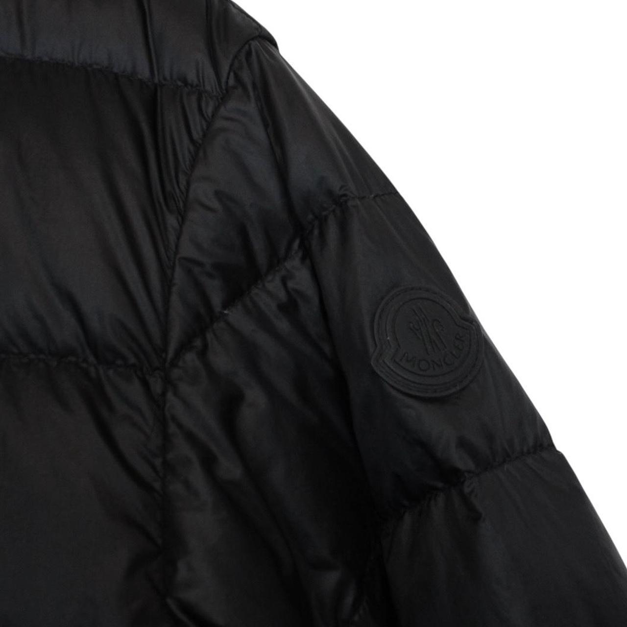 Moncler Provins Black and White Full Zip Hooded Down Jacket
