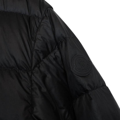 Moncler Provins Black and White Full Zip Hooded Down Jacket