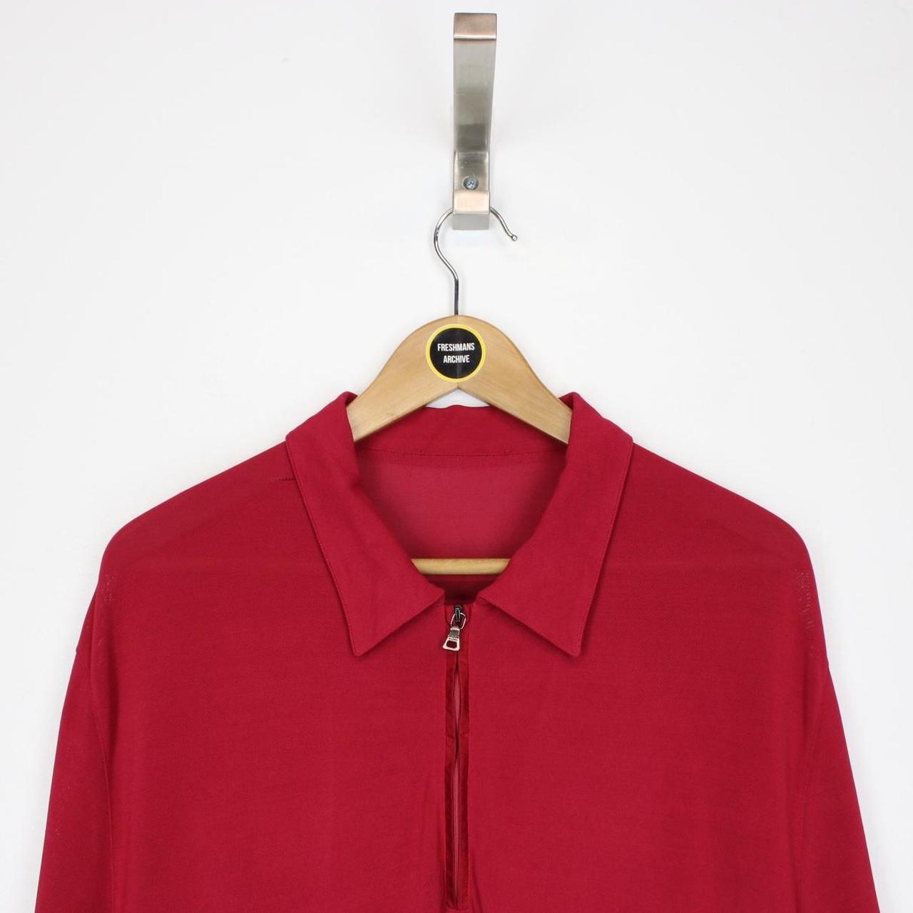 Vintage Prada Sport Red Short Sleeve Cotton Polo Shirt
