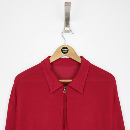 Vintage Prada Sport Red Short Sleeve Cotton Polo Shirt