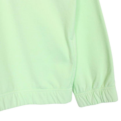 Stone Island Marina SS 2023 Light Green Plated Dyed Cotton Nylon Hoodie Jumper