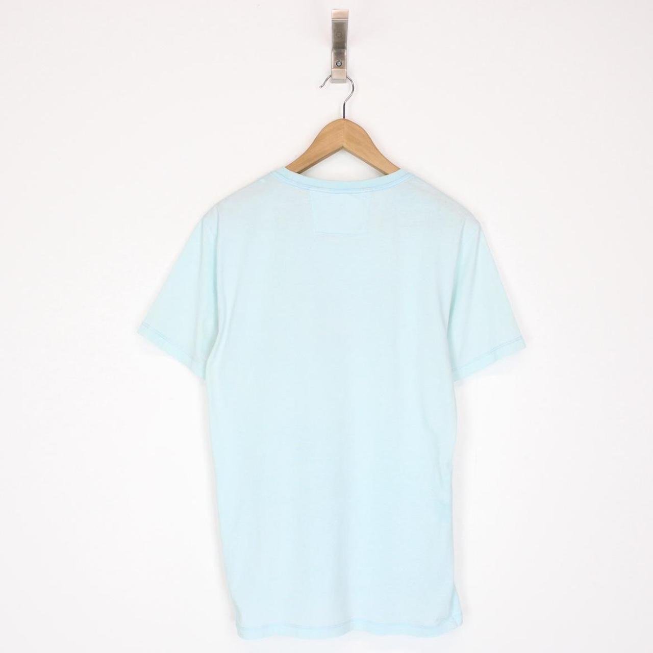 CP Company Light Blue Block Logo Short Sleeve T-Shirt