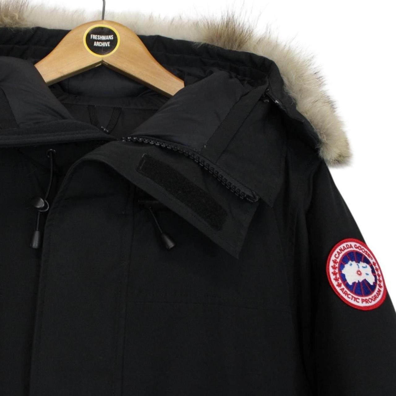 Canada Goose Black Langford Parka Down Coat with Fur Trim