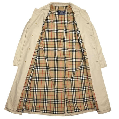 Vintage 90s Burberry Beige Single Breasted Trench Coat