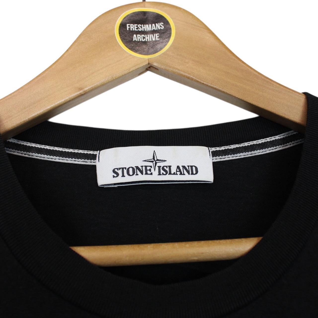 Stone Island SS 2017 Black Short Sleeve Logo Print T-Shirt