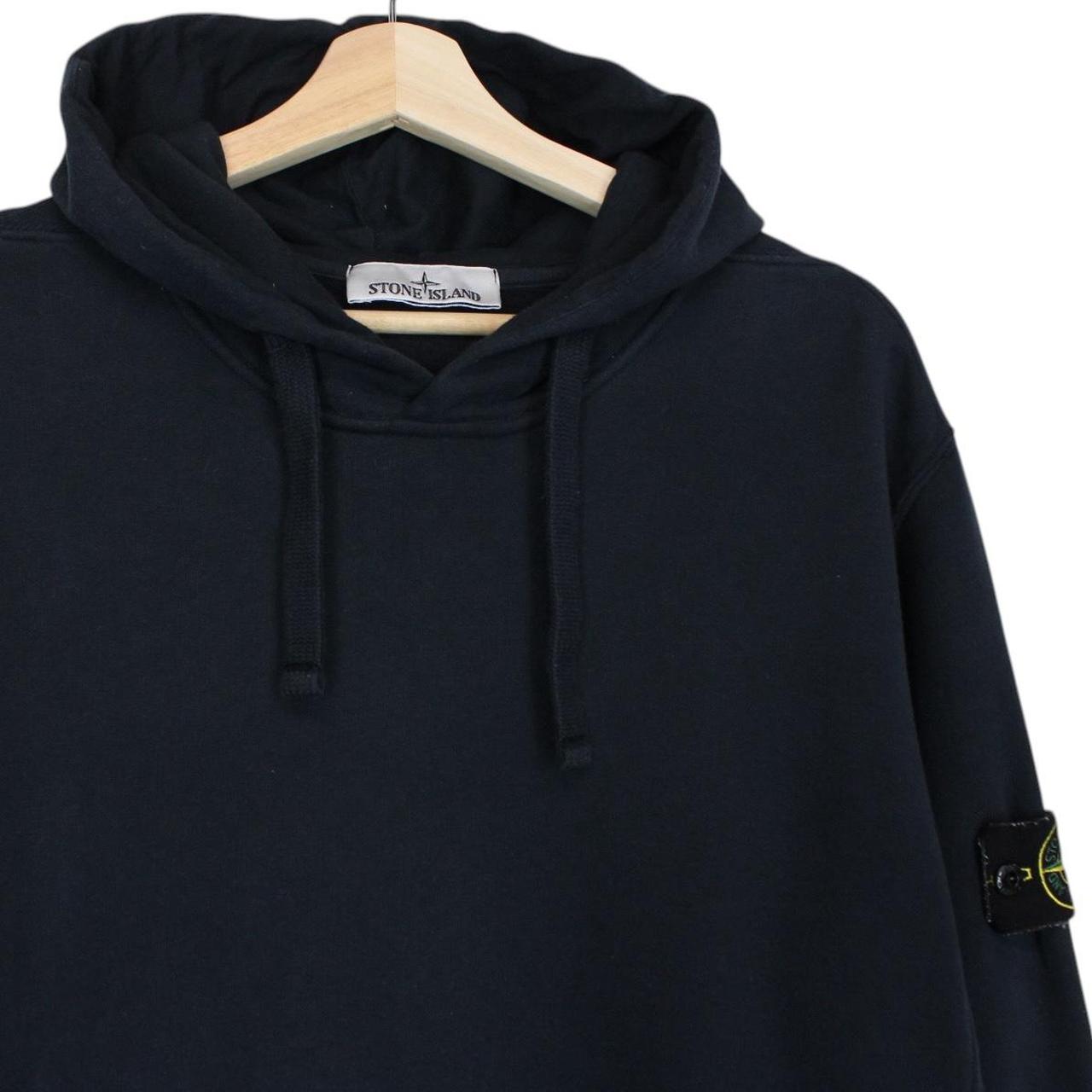 Stone Island AW 2024 Navy Blue Cotton Hoodie Jumper