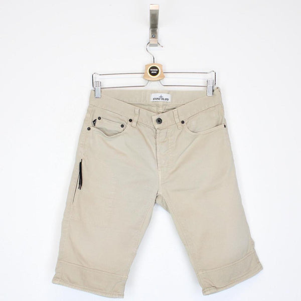 Stone Island SS 2015 Beige Bermuda Cotton Reflective Pocket Shorts