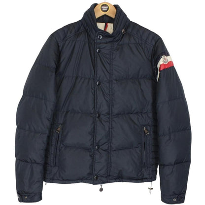 Moncler Chamonix Navy Blue Full Zip Down Jacket