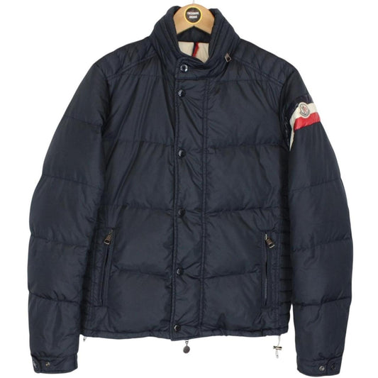 Moncler Chamonix Navy Blue Full Zip Down Jacket