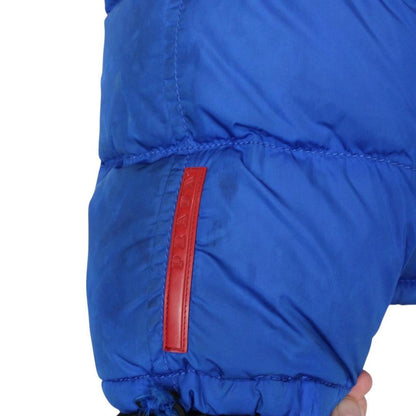 Vintage Prada Sport Blue Nylon Full Zip Down Puffer Jacket